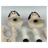 Pair of Vintage Porcelain Doll Parts and Postcards