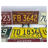License Plate Collection - Minnesota, Michigan, New Hampshire, Illinois, Arizona, Plus Plate Covers - Wildcats, Taz