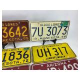 License Plate Collection - Minnesota, Michigan, New Hampshire, Illinois, Arizona, Plus Plate Covers - Wildcats, Taz