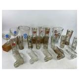 Vintage Beer Glass Boot Collection + Pitchers