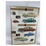 1951 Framed Lincoln Car Advertisement
