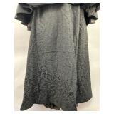 Antique Victorian Edwardian Black Wool Cape and Walking Suit Gown Dress