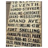 St. Paul Streetcar Trolly Street Name Sign Reel