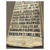 St. Paul Streetcar Trolly Street Name Sign Reel