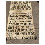 St. Paul Streetcar Trolly Street Name Sign Reel