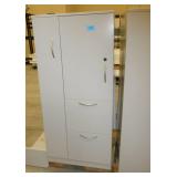Two Wardrobe lockers - metal - 23 wide x 23 deep x 51 tall - grey