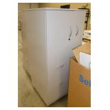 Two Wardrobe lockers - metal - 23 wide x 23 deep x 51 tall - grey