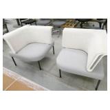 Two modern waiting room chairs 29x29