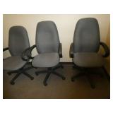 6 grey hi-back chairs