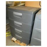 4 drawer storage cabinet, plastic but heavy duty 19d x 25w x 35tall