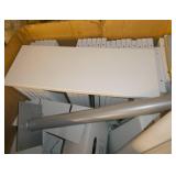 Pallet of metal shelves 12x26 and 9x26 and parts