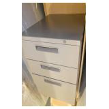 4-Drawer lateral filing cabinet 36 wide x 19 deep x 53 tall, and a 3-drawer filing cabinet