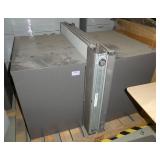 Two 2-drawer lateral filing cabinets, and a laptop stand