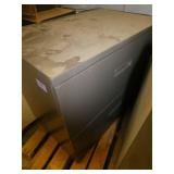 Two 2-drawer lateral filing cabinets, and a laptop stand