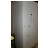 One Wardrobe locker - metal - 23 wide x 23 deep x 66 tall - grey