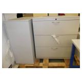 Two 3-drawer lateral file cabinets