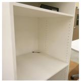 Wood wardrobe unit, white storage part is 24w 23d 56t