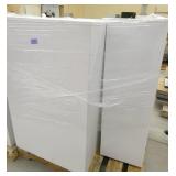 Four Wood laminate locking cubicle cabinet 15x30x48 with slide out storage