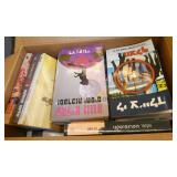 Table and 2 boxes of books in hebrew?