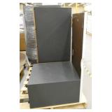 Matching wardrobe, file cabinet and desktop, all steel, woodgrain look