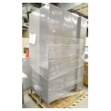 Two sets of 3 wide lockers (overall 36w 12 deep 78 tall), One set 36x18x78