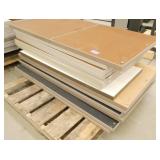 Pallet of various size table/cabinet tops, approx 16