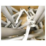 6 pallets of table legs, cubicle parts, sit stand desk mounts etc