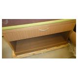 Matching wardrobe, bench file cabinet and storage cabinet, all steel, woodgrain look