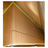 Matching wardrobe, bench file cabinet and storage cabinet, all steel, woodgrain look