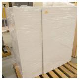 Three Wood laminate locking cubicle cabinet 15x30x48 with slide out storage
