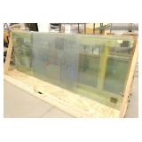 Lot of glass panels for a conference room (4) 38x104 (10) 25x104 (4) 5x104