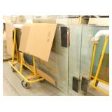 (5) glass doors, 17 large glass panels of various size  (carts not included)