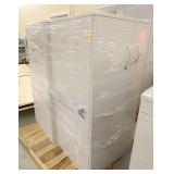 Two Wardrobe lockers - metal - 23 wide x 23 deep x 66 tall - grey