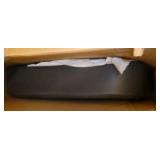 Cubicle parts, 2 boxes floor/wall moulding, weird table/cube components