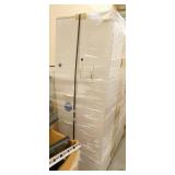 TWO mobile pedestals and 2 grey wardrobe/lockers
