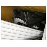 Pallet of monitor mounts, white boards, cube parts