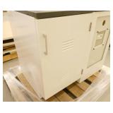 TWO plastic lined medical cabinets 23d 18w 30tall