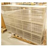 Large mail sorting station, table 24x42, charcoal filing cabinet and more