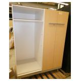 Cabinet system on frame 48w 23d 63tall, 3 separate pieces standing on frame