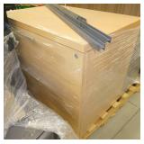 Nice wood laminate bookcase 36x14x65 and 2-drawer file cabinet 36x24x29