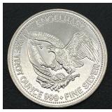 1985 Engelhard American Prospector 1 oz. Silver Round (.999 Fine Silver)