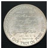 1973 U.S.S. Constitution 1 Troy Ounce Fine Silver Round
