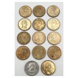 Lot of 14 $1 Coins