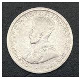 1917 Australian One Shilling Coin (0.925 Sterling Silver)