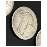 Lot of 3 Standing Liberty Quarters (Unknown Dates)