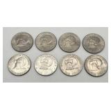 Lot of 8 United States Eisenhower Bicentennial Dollars