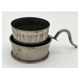 Antique Metal Collapsible Telescoping Hunter's Cup (2' Wide) - No Maker's Mark