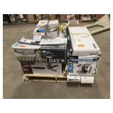 Massive Pallet of Brand Name Misc Faucets, Showers, Fixtures, Towel Bars, Bathroom Fans, Ceiling Fans, Lights, and More **Parts Only** (Lot Great for eBay Sellers) (Internal lot #21)