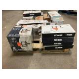 Massive Pallet of Brand Name Misc Faucets, Showers, Fixtures, Towel Bars, Bathroom Fans, Ceiling Fans, Lights, and More **Parts Only** (Lot Great for eBay Sellers) (Internal lot #34)