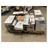 Massive Pallet of Brand Name Misc Faucets, Showers, Fixtures, Towel Bars, Bathroom Fans, Ceiling Fans, Lights, and More **Parts Only** (Lot Great for eBay Sellers) (Internal lot #34)